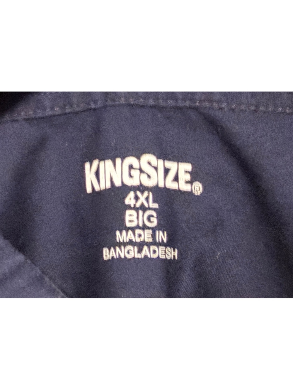 Kingsize Men's Big 4XL Button-Up Short Sleeve Shirt Blue - Picture 3 of 3